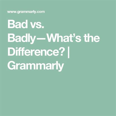 bad  badlywhats  difference