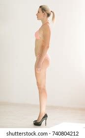 Beautiful Tall Brunette Standing Nude On Stock Photo 1488894863