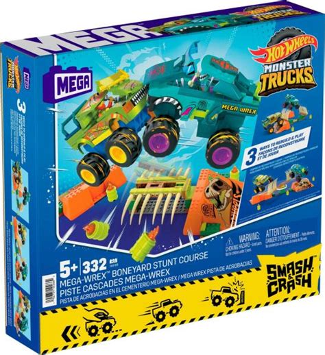 Mattel HOT WHEELS MONSTER TRUCK MEGA BLOKS SET MEGA WREX SuperHeroes ToysZone Masinute Preturi