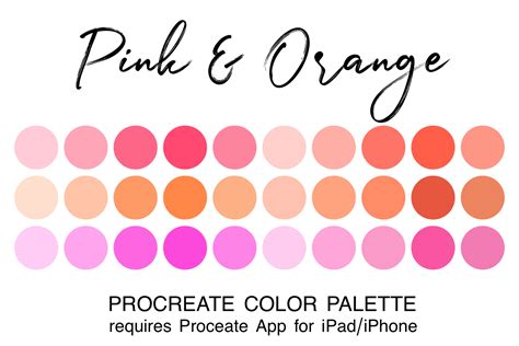 Pink And Orange Procreate Color Palette Graphic By Juliecampbelldesigns · Creative Fabrica