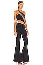 Norma Kamali Snake Mesh Fishtail Jumpsuit In Black Nude Mesh REVOLVE