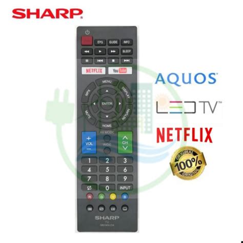 SHARP AQOUS SMART LED TV REMOTE CONTROL OEM GB234WJSA NETFLIX