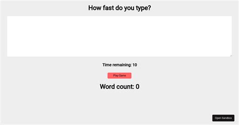 speed-typing-game - Codesandbox