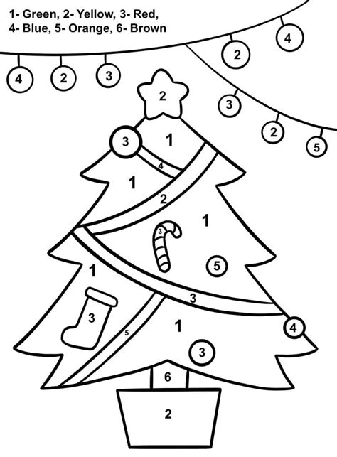 Santa Color By Number Coloring Page Free Printable Coloring Pages For