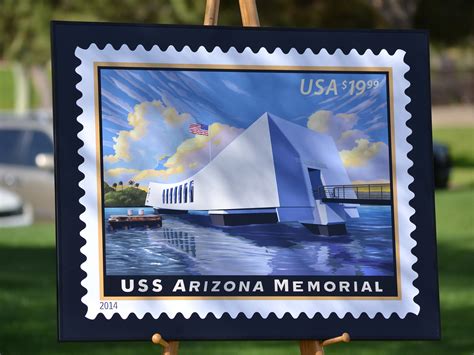 Pearl Harbor survivor commemorates stamp honoring USS Arizona Memorial