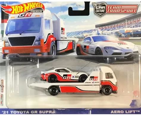 Set Masinute Hot Wheels Car Culture Team Transport Aero Lift Cu Masinuta Domo Ro