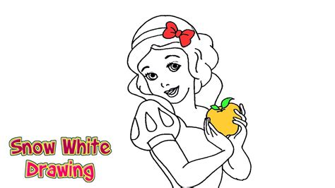 How To Draw Snow White Step By Step Slowly Youtube