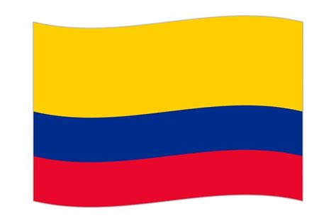 Premium Vector | Waving flag of the country Colombia Vector illustration