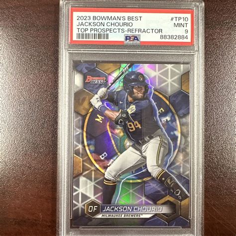 Jackson Chourio Bowmans Best Refractor Psa Brewers Tp Ebay