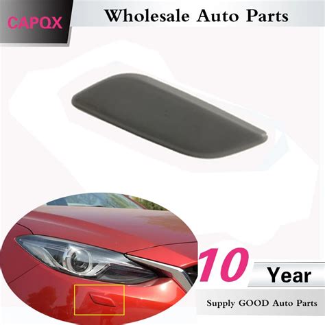 Capqx Front Bumper Headlight Headlamp Washer Nozzle Cover Cap For Mazda