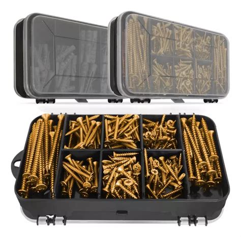 Organizador De Parafusos E Buchas - Kit 300 Parafusos E Buchas + Estojo Organizador Tampa Dupla | MercadoLivre