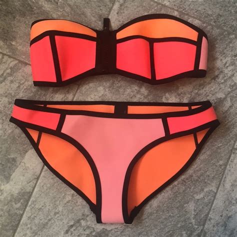 Triangl Swimwear Swim Triangl Strapless Neoprene Bikini Small Poshmark