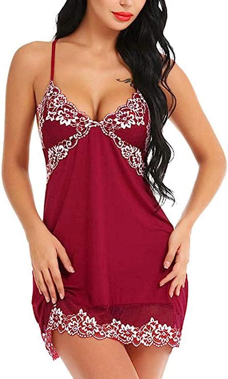 Women S Lingerie Sexy Lingerie Red Sexy Lingerie Women Lace Silk Sleepwear Underwear Sleeveless