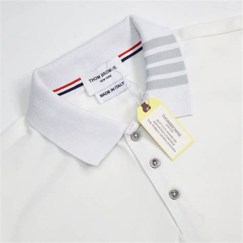 Áo Polo Nam Nữ Thom Browne Có Cổ Dệt Phối Dây Chất Cotton Cá Sấu Xẻ Tà Hot Trend 2024 Shopee