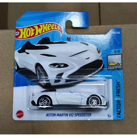 Hot Wheels Short Card Aston Martin V Speedster White Shopee Malaysia