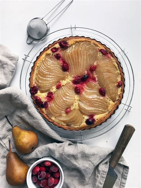 Pear Cranberry Frangipane Tart • Cook Til Delicious