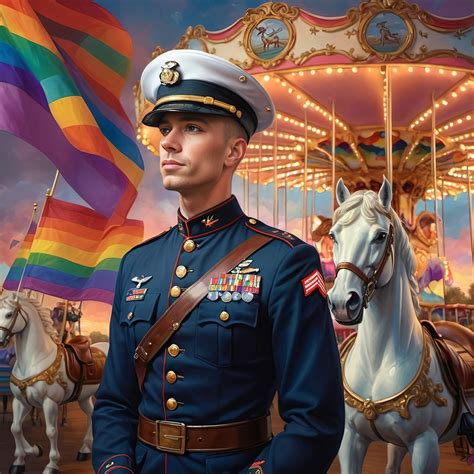 Gay Marine Man In Uniform Standing Proudly Vivid