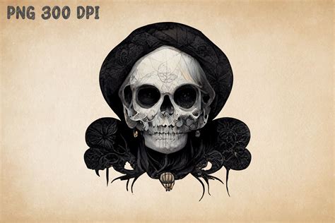 Skull Witch Halloween By Mulew Art Thehungryjpeg