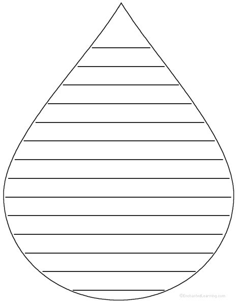 Water Drop Shape Poem Printable Worksheet