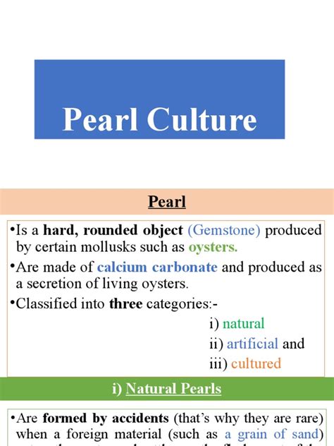 Pearl Culture Pdf Pearl Mussel