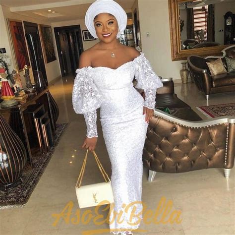 White Lace Aso Ebi Styles Catalogue For Women Latest 2019 Collection