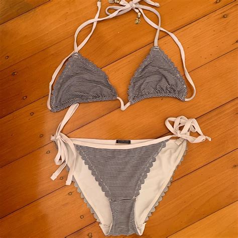 Scotch And Soda Stripe Bikini Set Size Depop