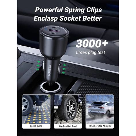 Buy the UGREEN CD239 PD 69W 3-Ports Car Charger - 2x USB-C & USB-A ...