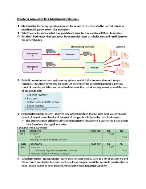 Chapter 4 Study guide - Lecture notes 4 - Chapter 4: Accounting for a