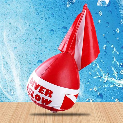 1 Set Buoy Ball Inflatable Heavy Duty PVC Diver Below Flag Buoy Float