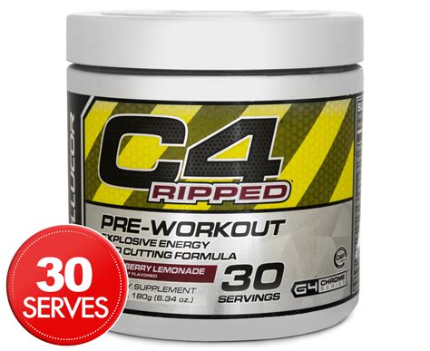 Cellucor C4 Ripped Pre Workout Raspberry Lemonade 180g Au