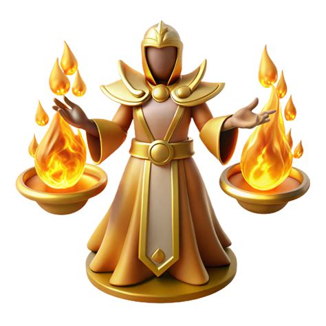 stunning artistic Golden Mage 3D Render genuine 57147668 PNG