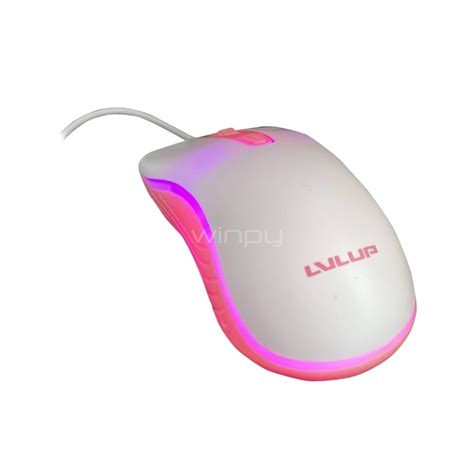 Kit Gamer Lvlup Teclado Mouse Aud Fonos Lu Whtpnk Esp Winpy Cl