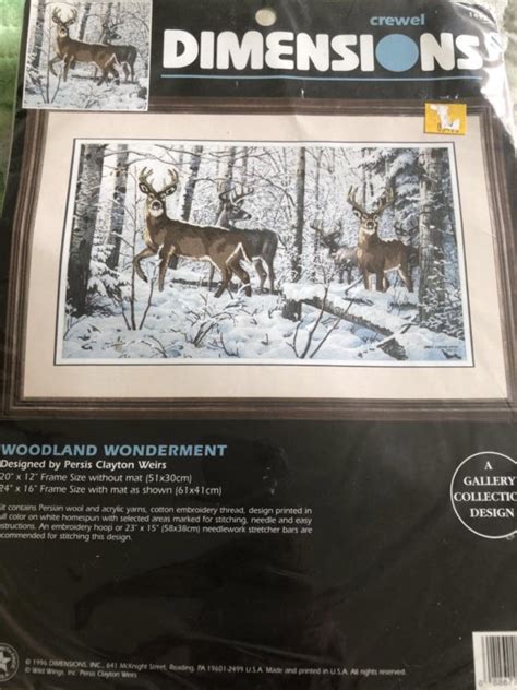 Вышивка Dimensions Crewel. Олени в зимнем лесу – купить в Москве, цена ...