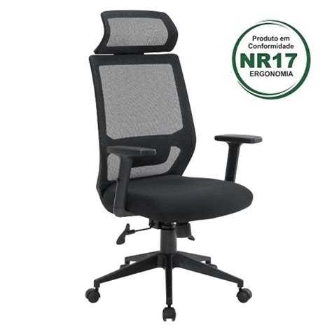 Cadeira De Escritorio Nr17 - Cadeira Escritório Presidente Ergonômica NR17 Genebra | MadeiraMadeira