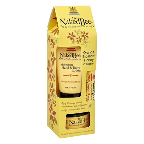 The Naked Bee Orange Blossom Honey Gift Collection Body Butter Body Lotion Lip Balm Gift Set