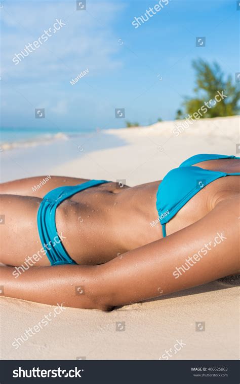 Стоковая фотография 406625863 Sexy Suntan Bikini Body Woman Sunbathing Shutterstock