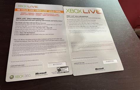 Found These 48 Hour Xbox Live Trial Cards Inside Both Halo 3 And Odst Once I Picked Them Up I