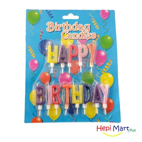 Jual Lilin Ulang Tahun Karakter Tulisan Huruf Happy Birthday Candles