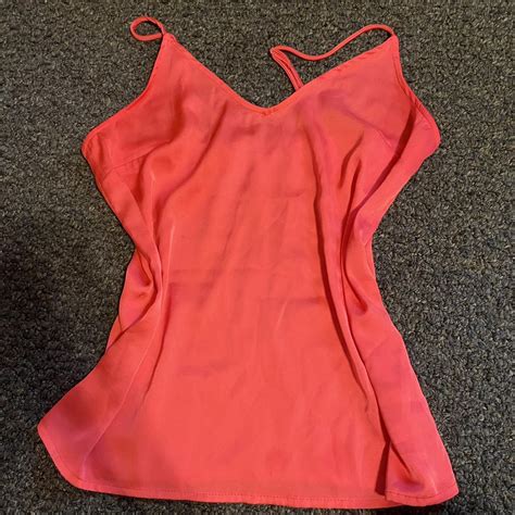 Cute Y2k Style Hot Pink Satin Tank Top Perfect As Depop