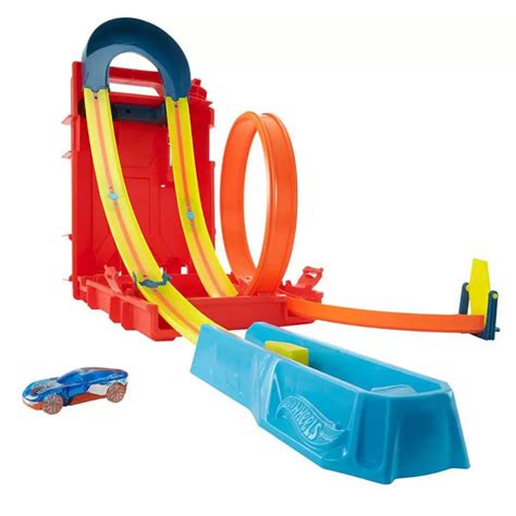Pista Hot Wheels Track Builder Caixa De Acrob Cias Extremas Mattel Mochilas At Off
