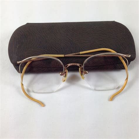 Vintage Antique Bausch And Lomb Rimless Gold Filled Eyeglasses Etsy Vintage Eyeglasses