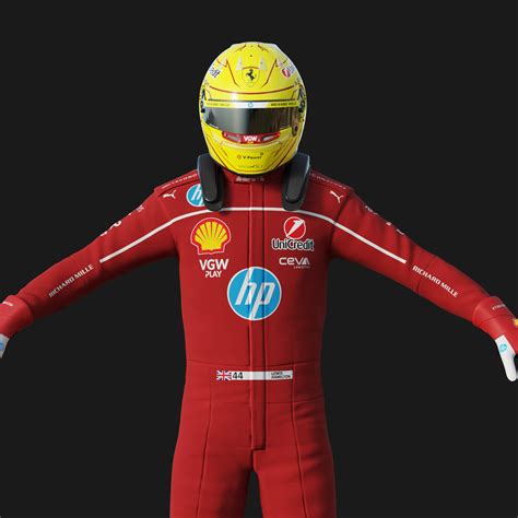 F1 Ferrari Racing Suit 2025 - 3D Model by Cactus3D