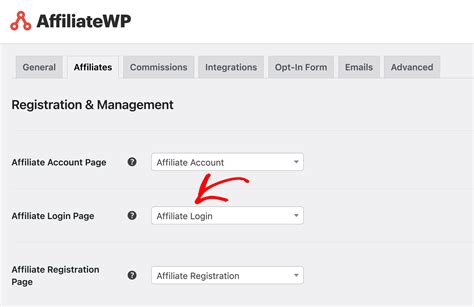 affiliate login page affiliatewp