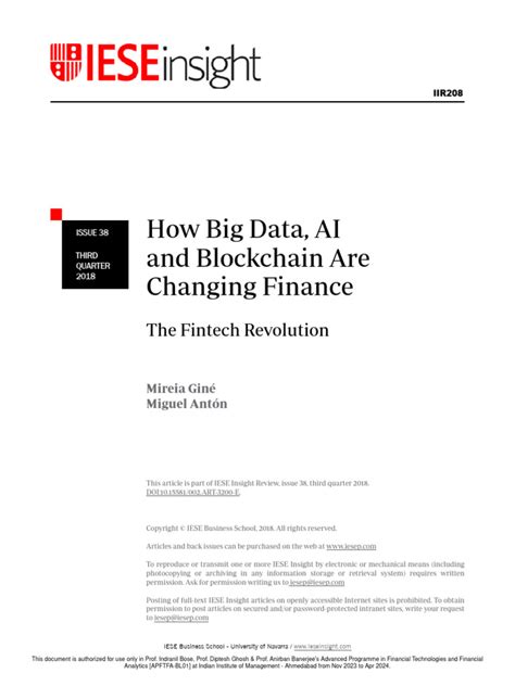 How Big Data, AI and Blockchain Are Changing Finance The Fintech ...