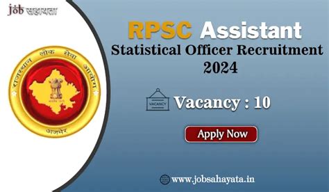 Rpsc Assistant Statistical Officer Recruitment Notification Out