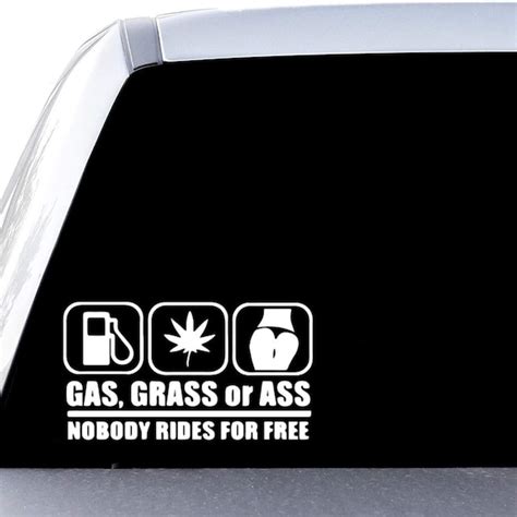 Gas Grass Or Ass Bumper Sticker Etsy