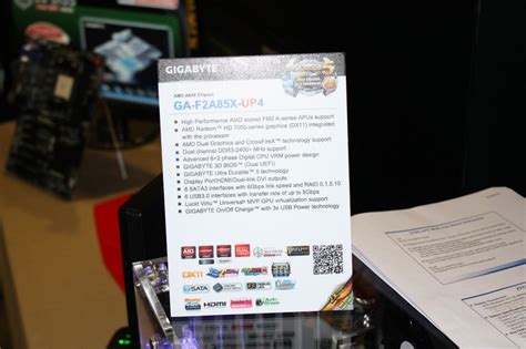 GIGABYTE shows off AMD based FM2 GA-F2A85X-UP4 mobo