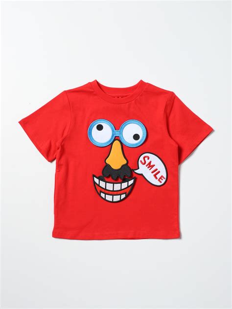 Stella Mccartney Cartoon Velcro Patch T Shirt Red Stella Mccartney