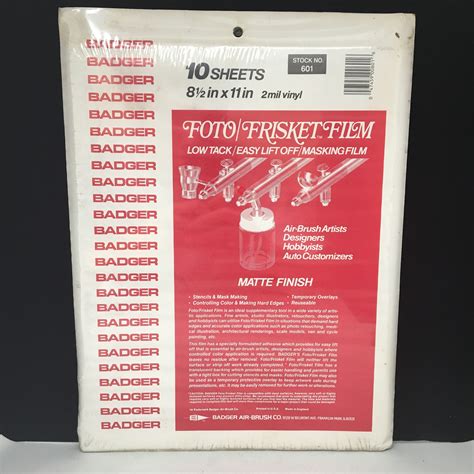 Badger Masking Film 8.5 x 11 (10 sheets) | M. Enriquez Art Supply