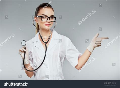 Attractive Doctor Brown Hair Nude Make Stock Photo 578113816 Shutterstock